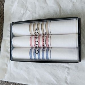 George fine woven handerchiefs